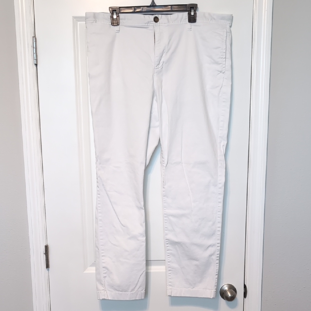 14th & Union White Slim Fit Trousers